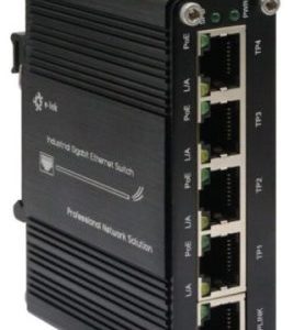 LAN PoE MiniSwitch 4+1, Industrial, POE booster 12V, X-IMC005GP
